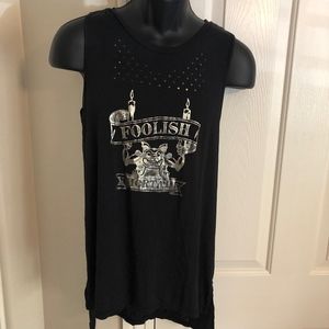 Disney Foolish Mortals Tank Top with High/Low Hem